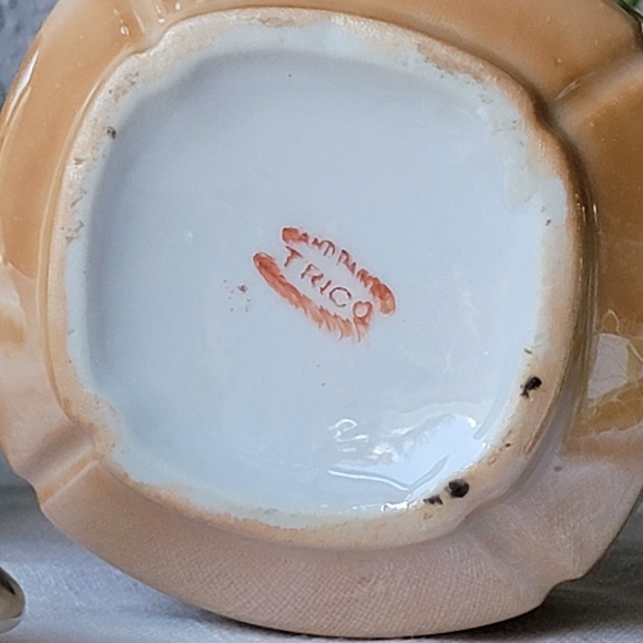 Vintage Trico lusterware creamer and sugar set hand painted Japan - Picture 8 of 8